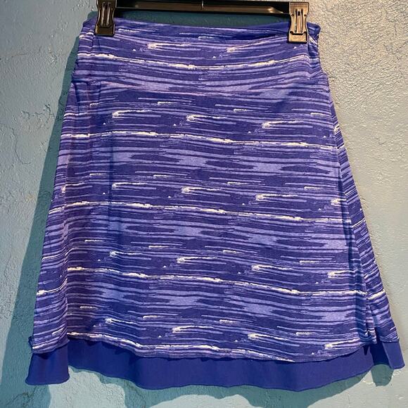 Reversible athletic skirt Royal Blue Geometric Print Lightweight Small Sporty - Picture 4 of 6